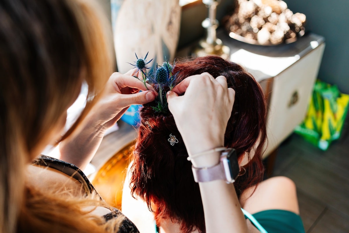 wedding hair placement