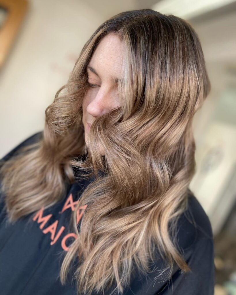 balayage specialists work on long hair