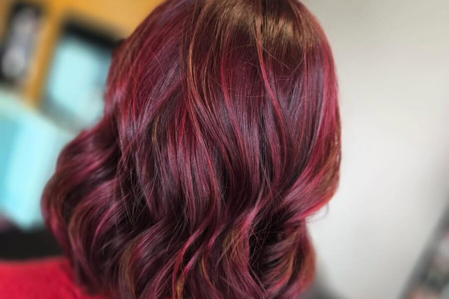 red hair colour at a northampton salon